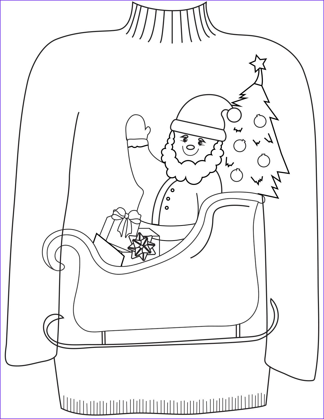 38 Cozy Sweater Coloring Pages Printable 35