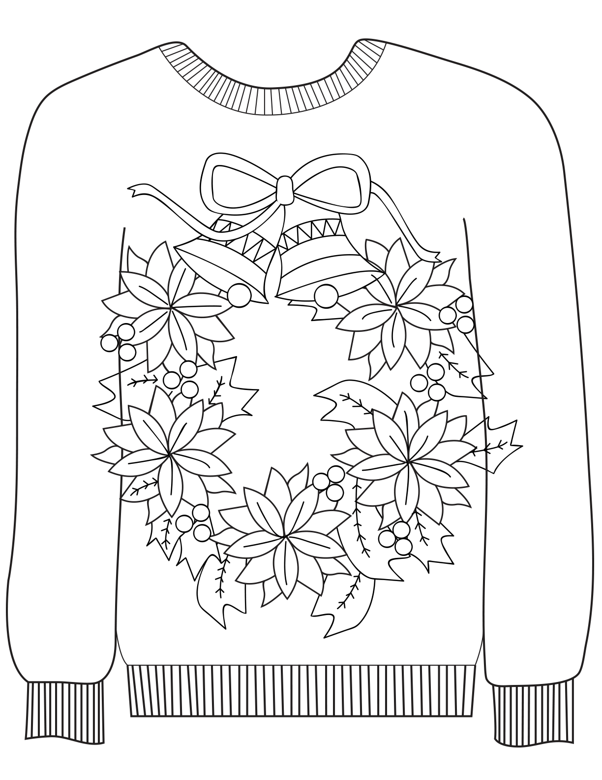 38 Cozy Sweater Coloring Pages Printable 7