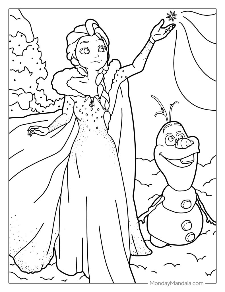 43 Elsa and Anna Coloring Pages Free Printable Printable