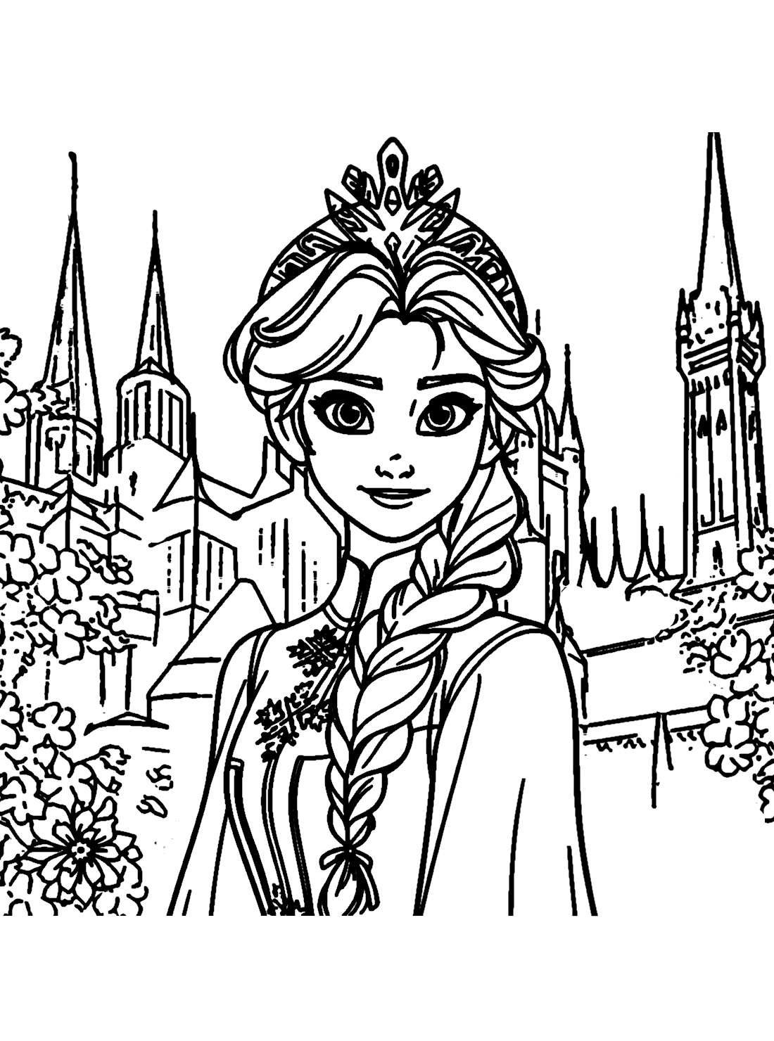 49 Coloring Pages Elsa Frozen Printable