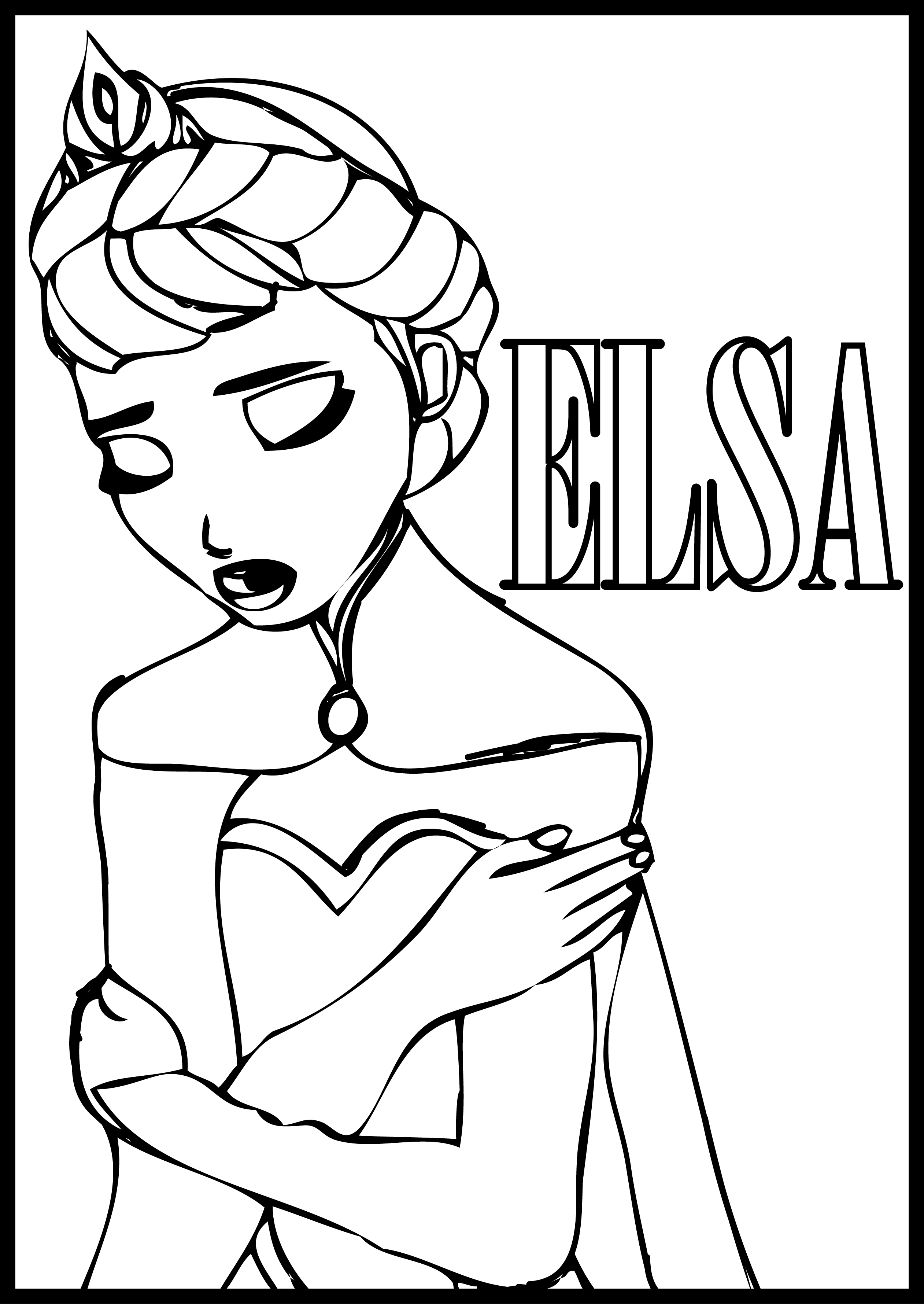 55 Elsa Coloring Pages Frozen 2 Printable