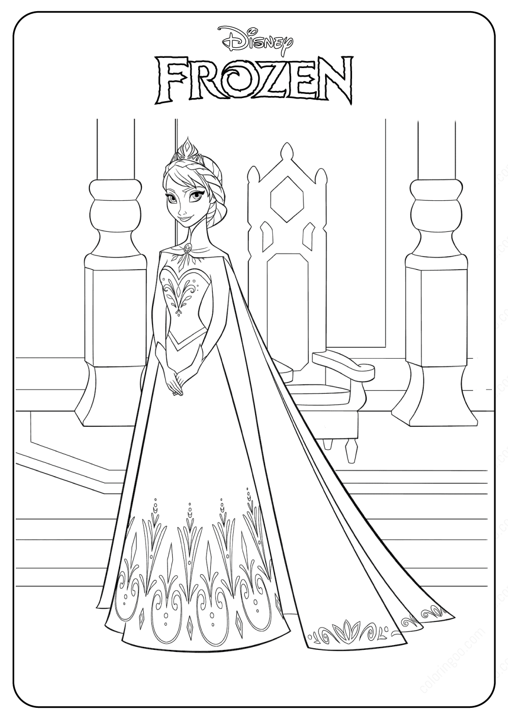 61 Elsa Coloring Pages Free Printable Easy Printable