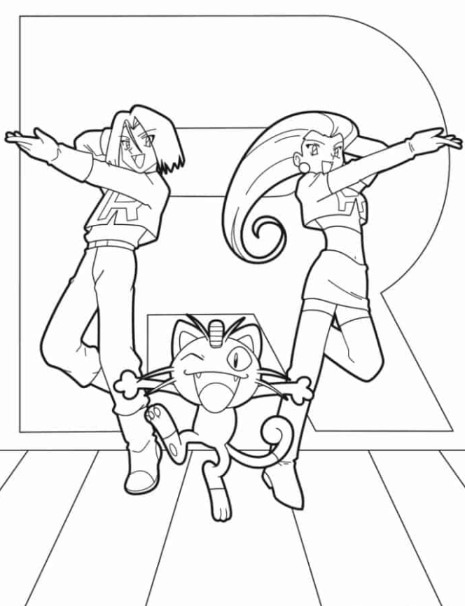 70 Team Rocket Coloring Pages Printable 17