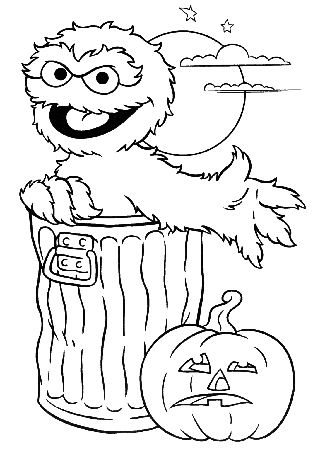 72 Oscar the Grouch Coloring Pages Printable 1