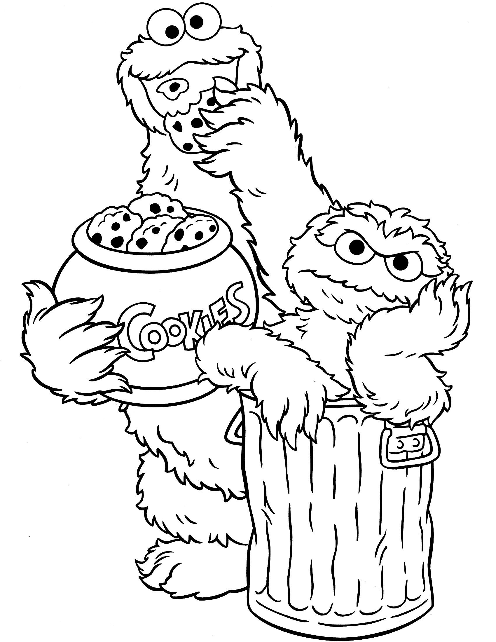 72 Oscar the Grouch Coloring Pages Printable 11