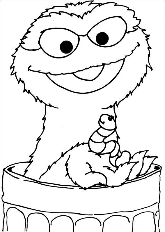72 Oscar the Grouch Coloring Pages Printable 14
