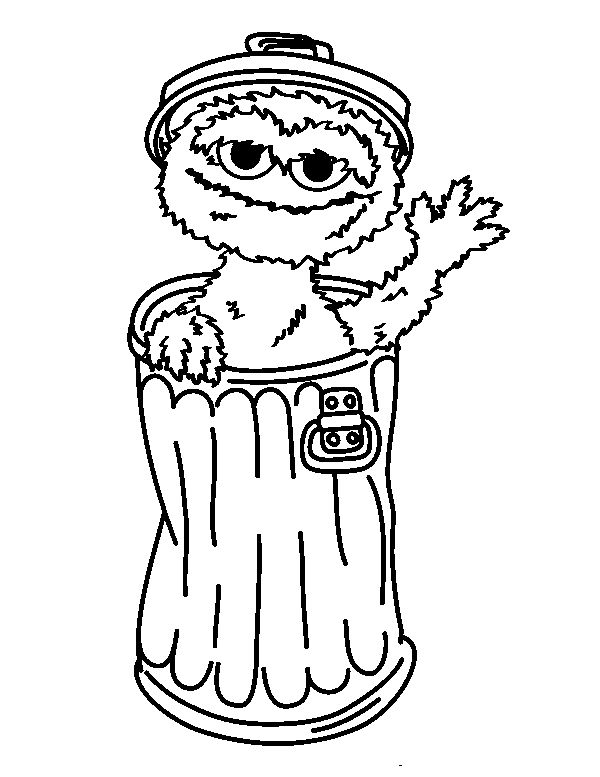 72 Oscar the Grouch Coloring Pages Printable 15