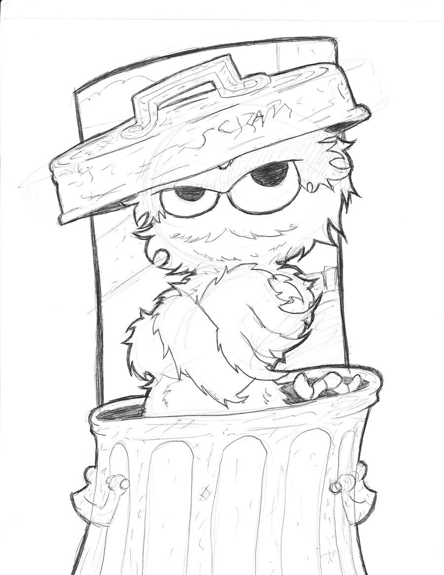 72 Oscar the Grouch Coloring Pages Printable 17