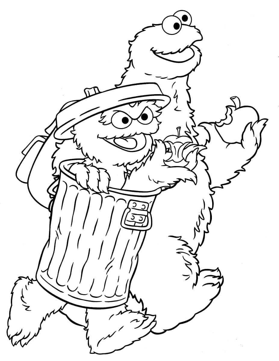 72 Oscar the Grouch Coloring Pages Printable 18