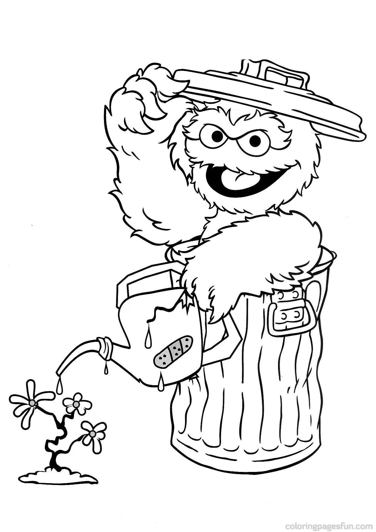 72 Oscar the Grouch Coloring Pages Printable 20