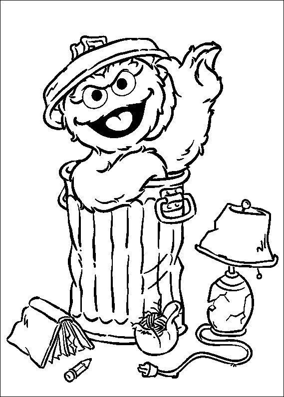 72 Oscar the Grouch Coloring Pages Printable 24