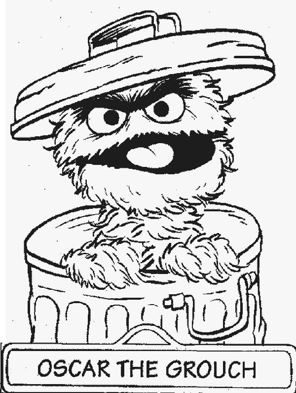 72 Oscar the Grouch Coloring Pages Printable 26