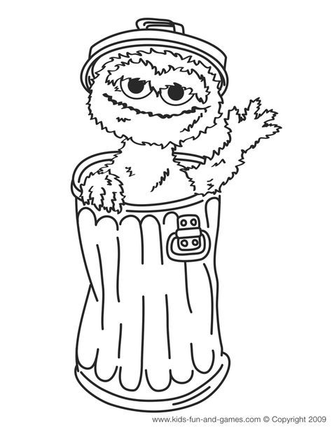 72 Oscar the Grouch Coloring Pages Printable 4