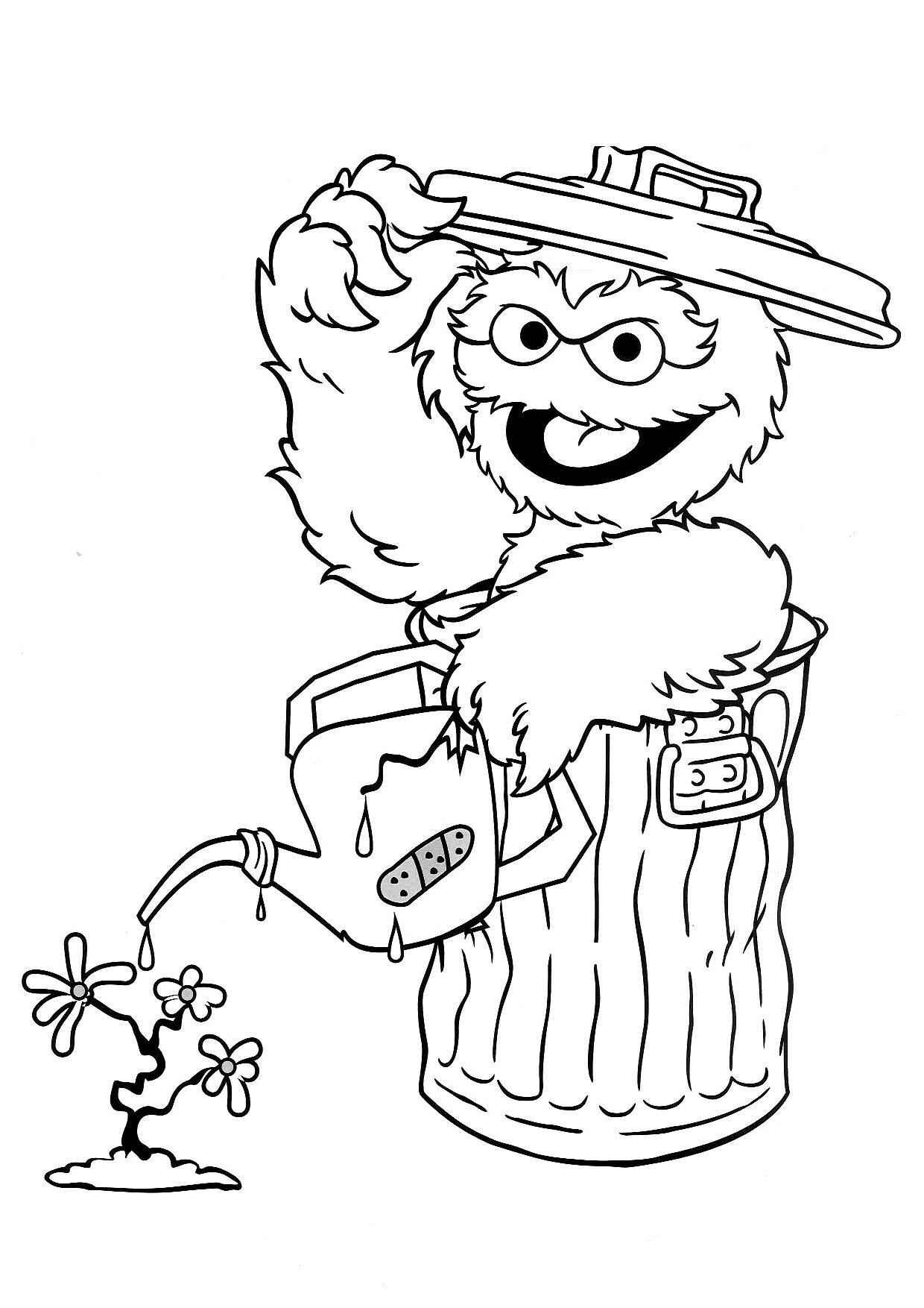 72 Oscar the Grouch Coloring Pages Printable 62