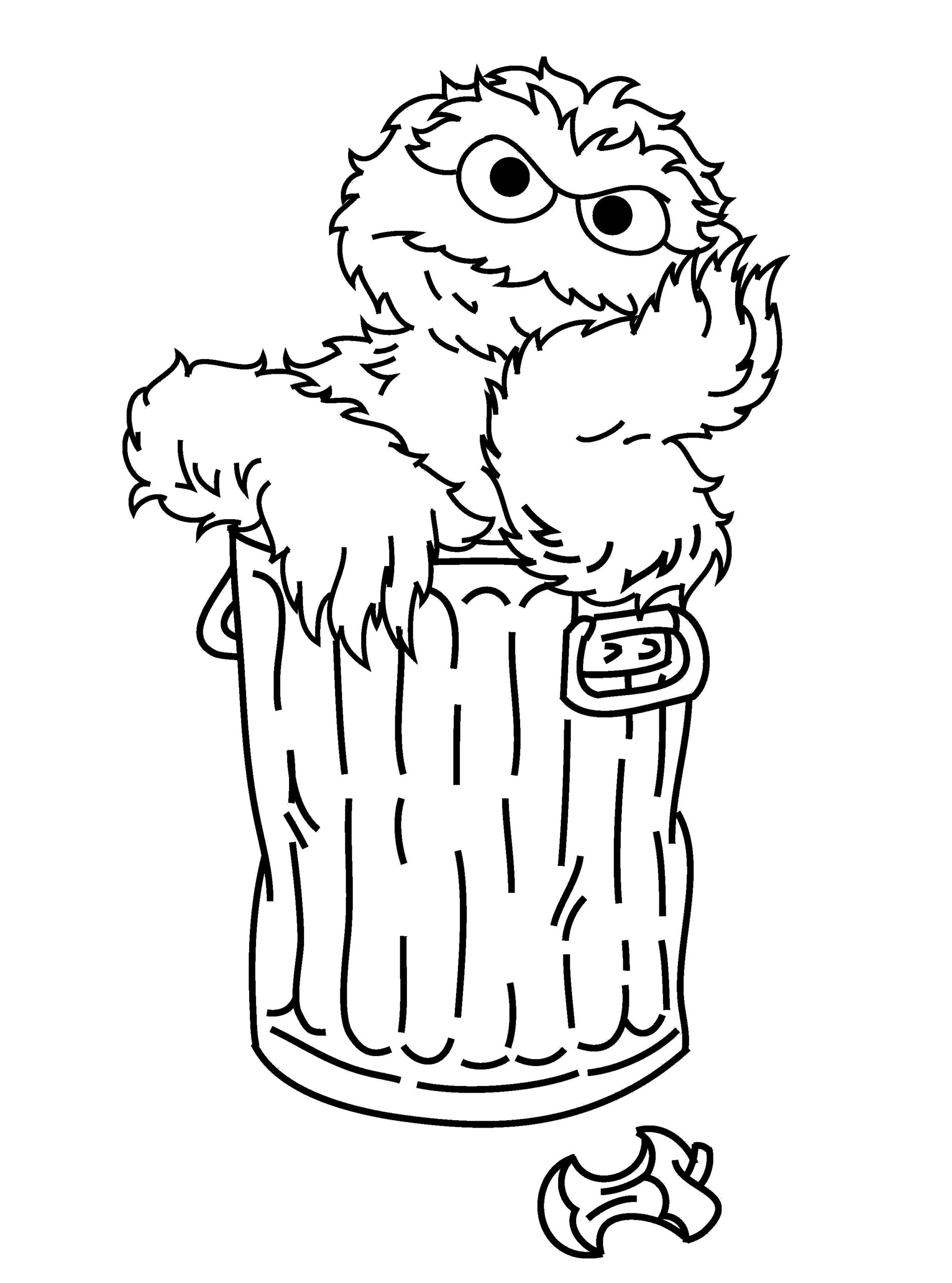 72 Oscar the Grouch Coloring Pages Printable 66