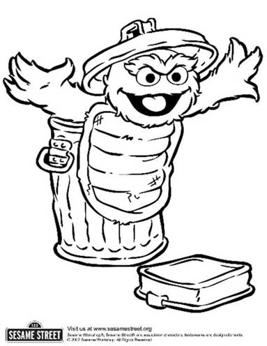 72 Oscar the Grouch Coloring Pages Printable 9