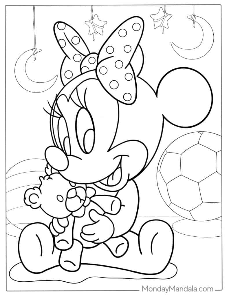 88 Printable Minnie Mouse Coloring Pages for Kids 17