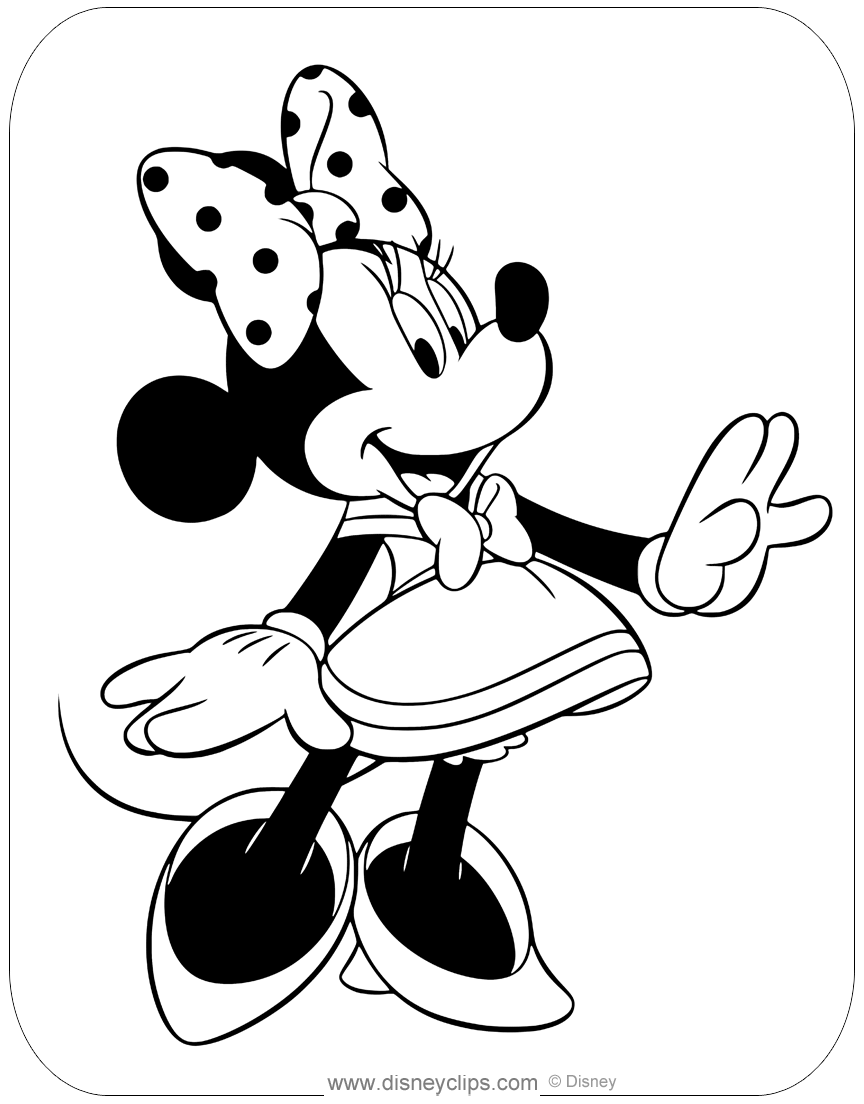 88 Printable Minnie Mouse Coloring Pages for Kids 35