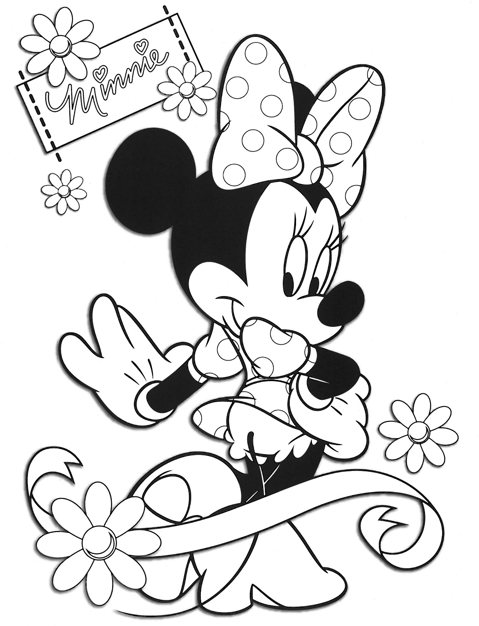 88 Printable Minnie Mouse Coloring Pages for Kids 41