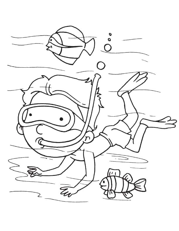 91 Scuba Diving Coloring Pages Printable 11