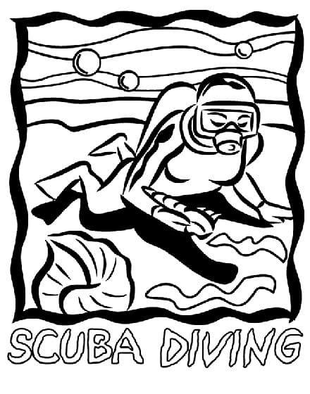 91 Scuba Diving Coloring Pages Printable 27