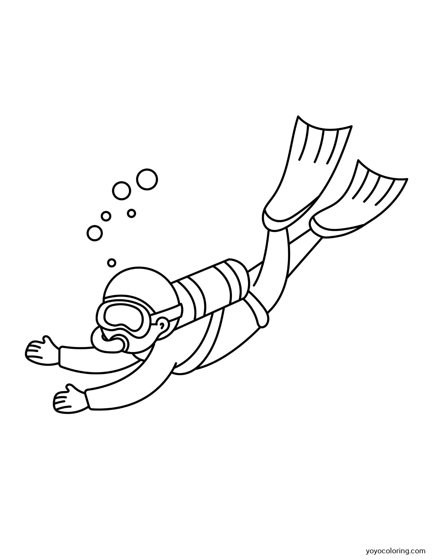 91 Scuba Diving Coloring Pages Printable 3