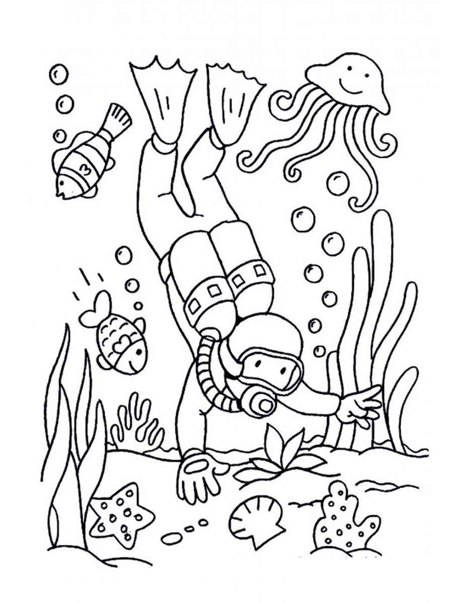 91 Scuba Diving Coloring Pages Printable 39