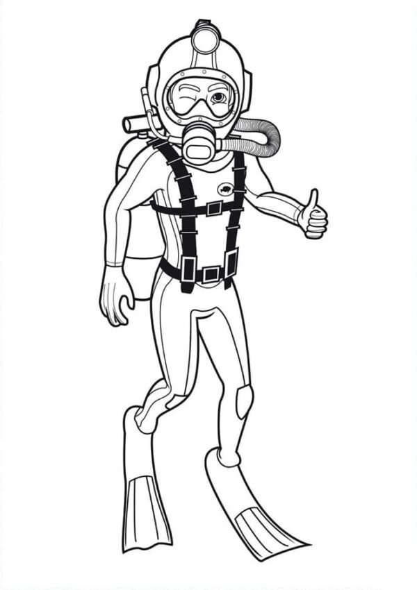 91 Scuba Diving Coloring Pages Printable 44