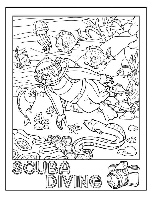 91 Scuba Diving Coloring Pages Printable 45