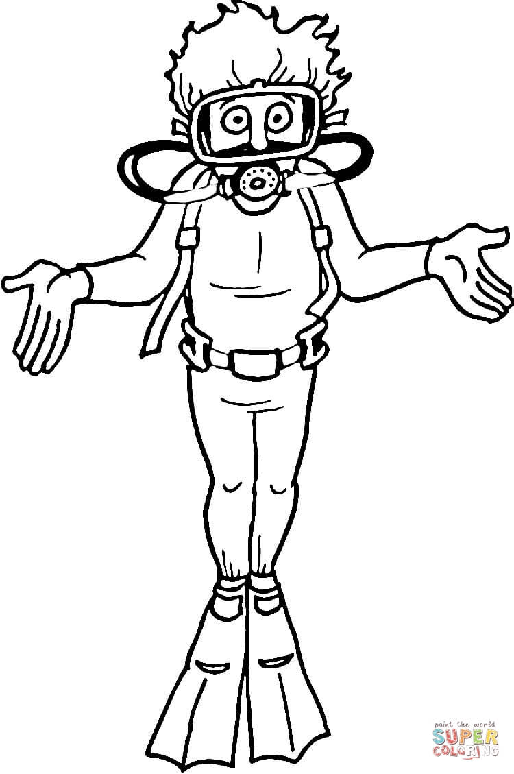 91 Scuba Diving Coloring Pages Printable 50