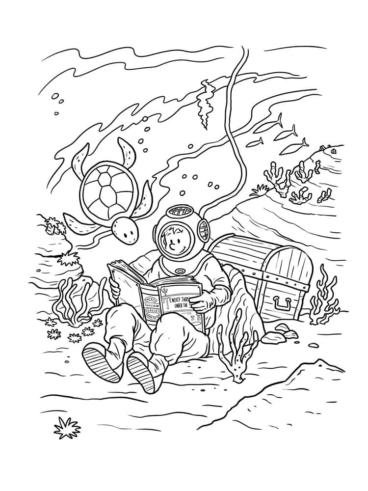 91 Scuba Diving Coloring Pages Printable 51