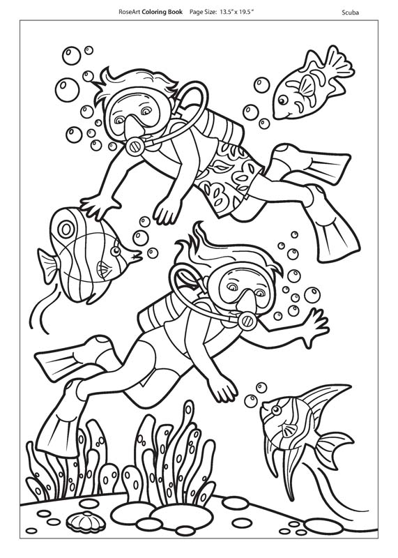 91 Scuba Diving Coloring Pages Printable 63