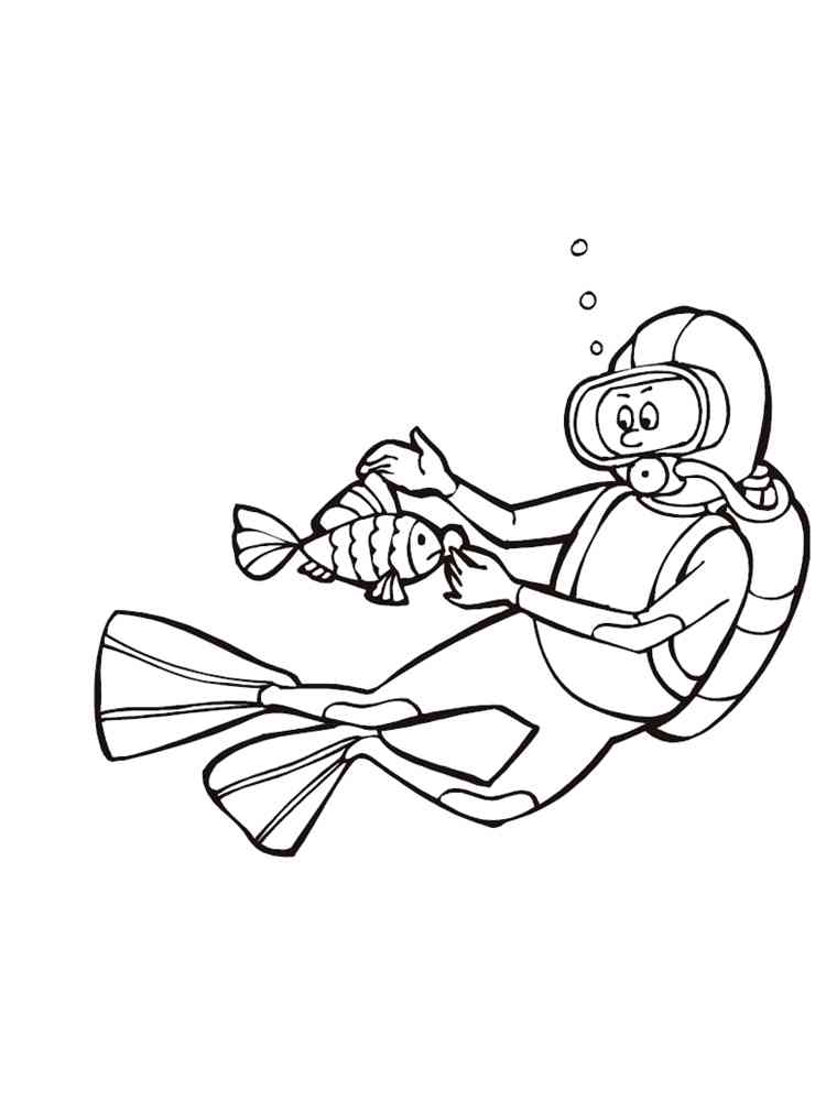 91 Scuba Diving Coloring Pages Printable 70