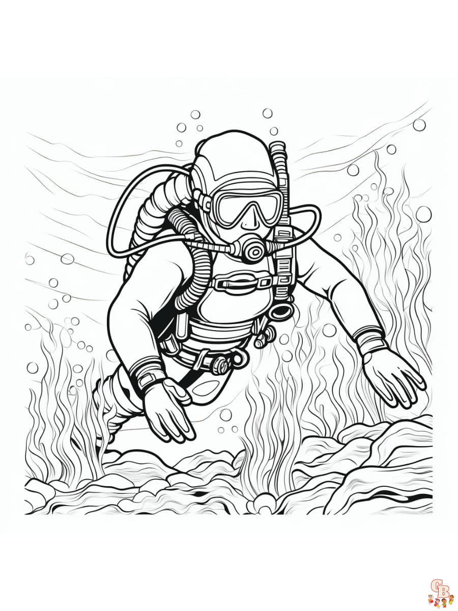 91 Scuba Diving Coloring Pages Printable 73