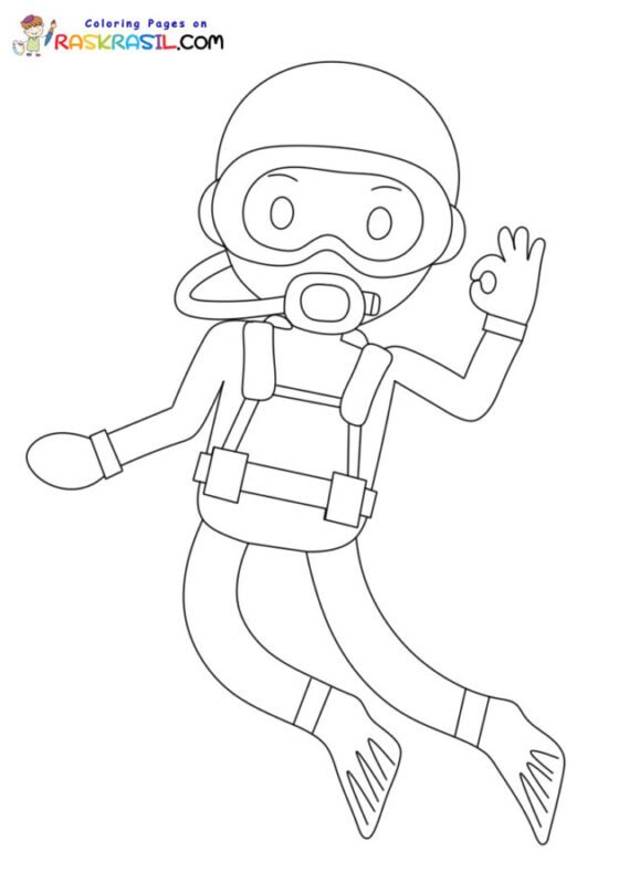 91 Scuba Diving Coloring Pages Printable 75