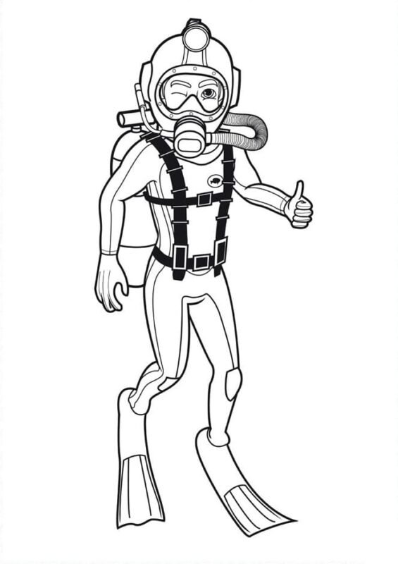 91 Scuba Diving Coloring Pages Printable 77