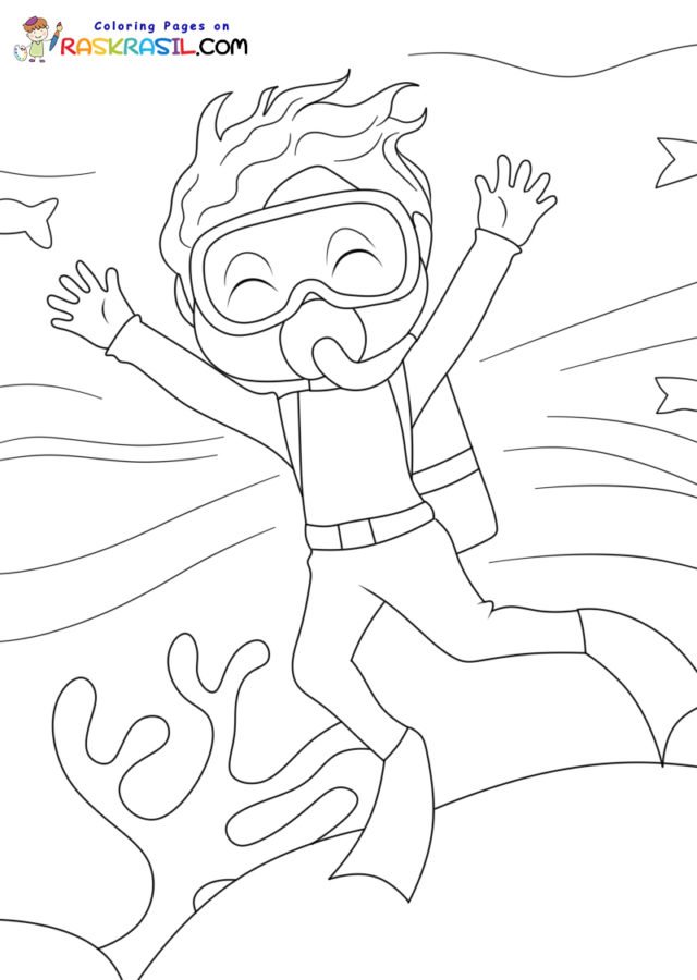 91 Scuba Diving Coloring Pages Printable 89