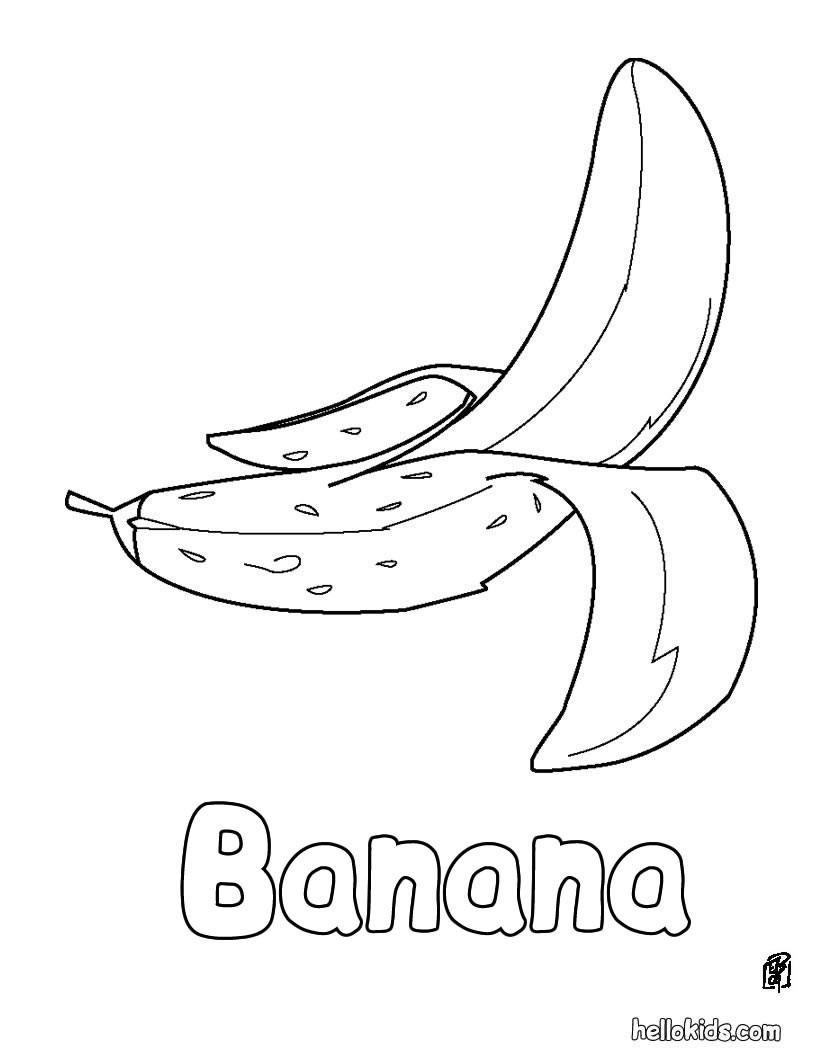 96 Banana Coloring Pages Printable 47