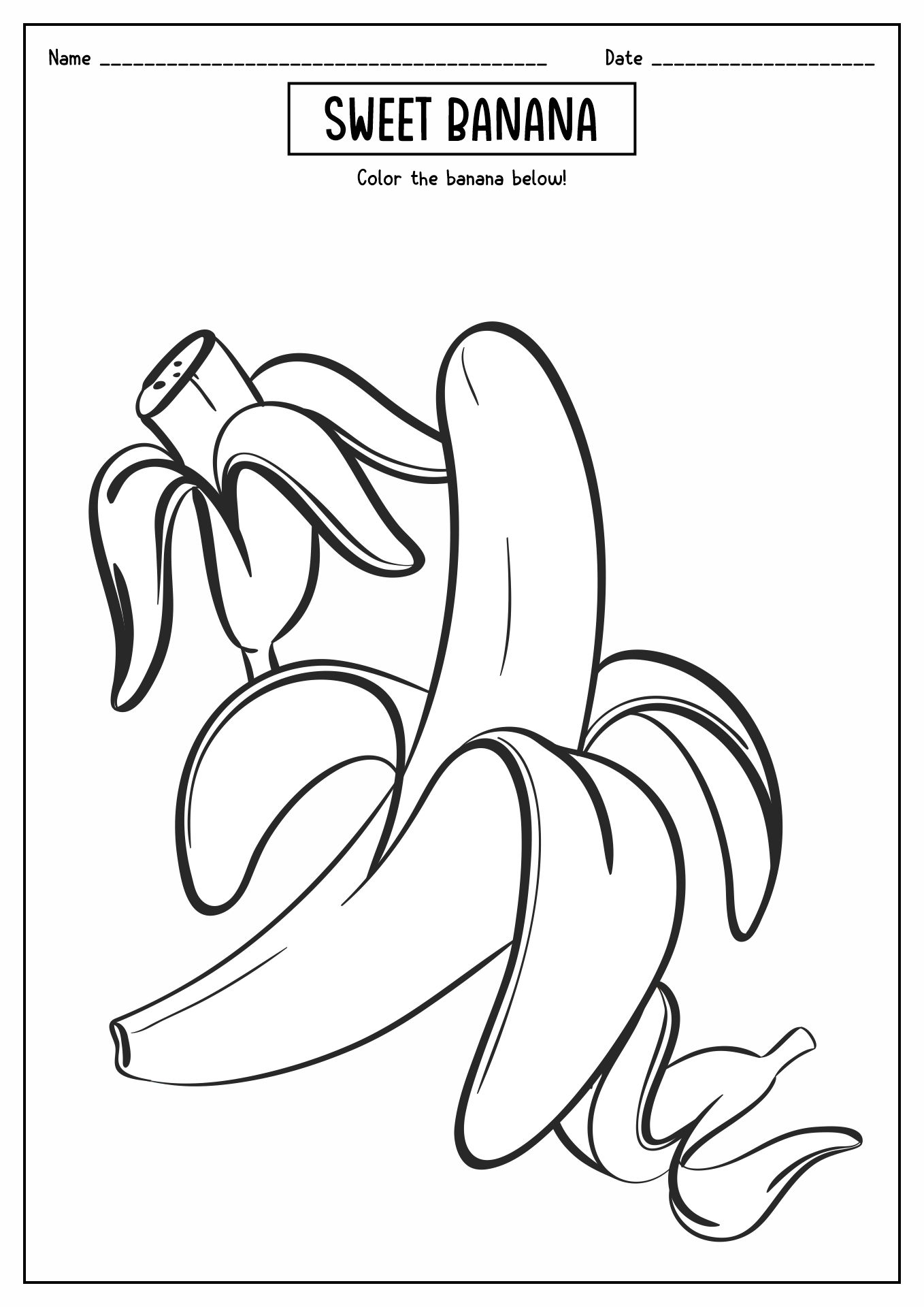 96 Banana Coloring Pages Printable 56