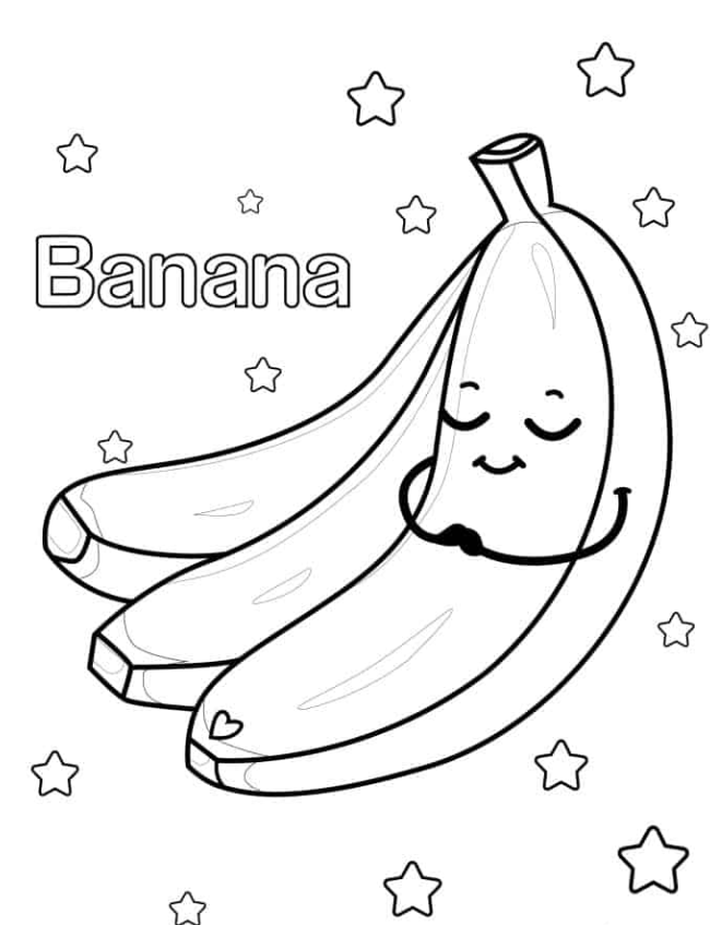 96 Banana Coloring Pages Printable 64