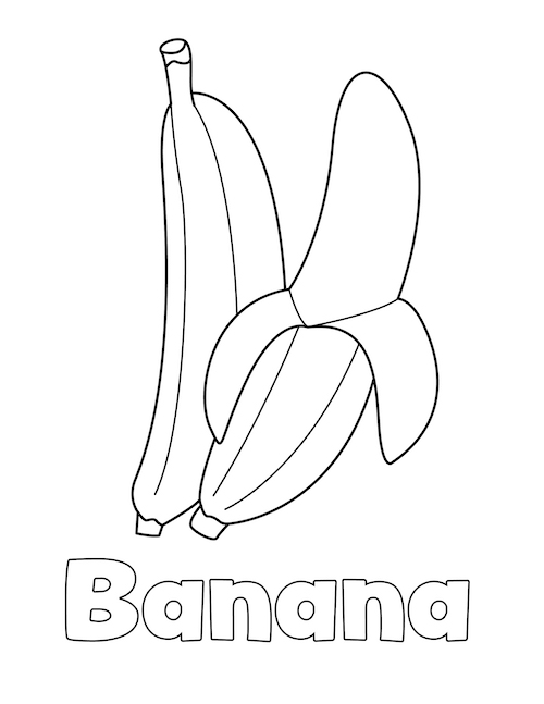 96 Banana Coloring Pages Printable 77