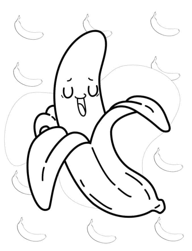 96 Banana Coloring Pages Printable 8