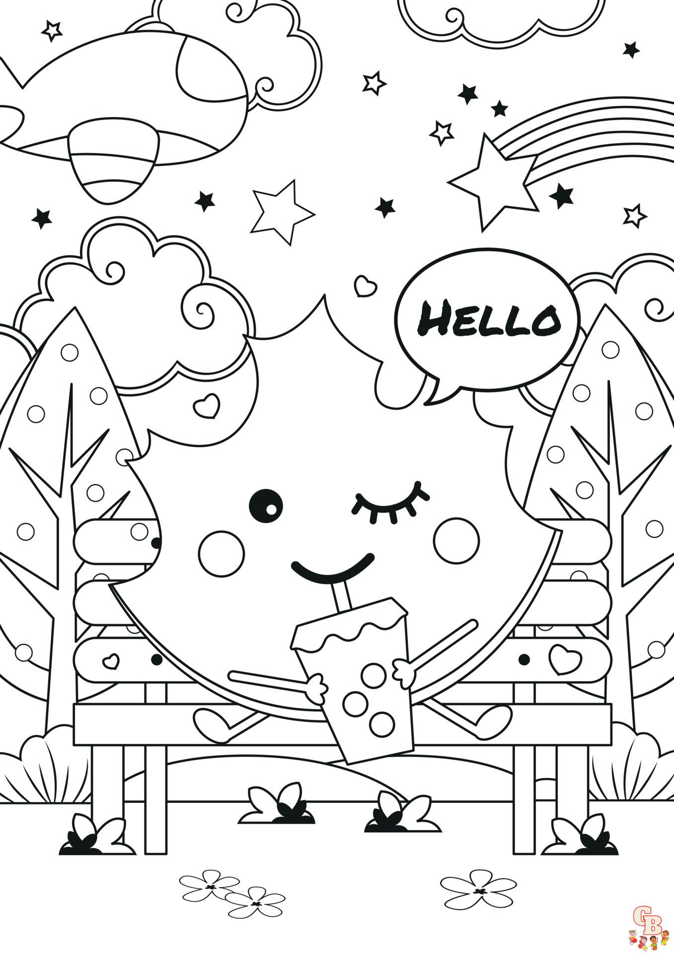 98 Boba Tea Coloring Pages Printable 10