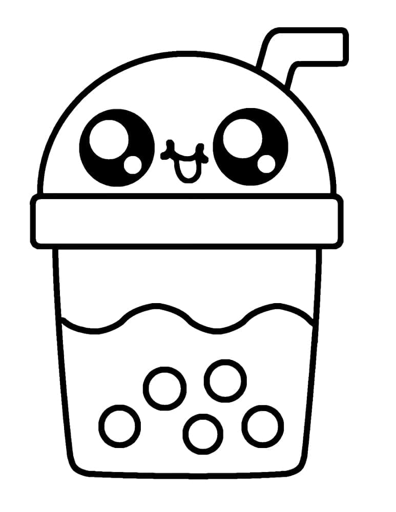 98 Boba Tea Coloring Pages Printable 13