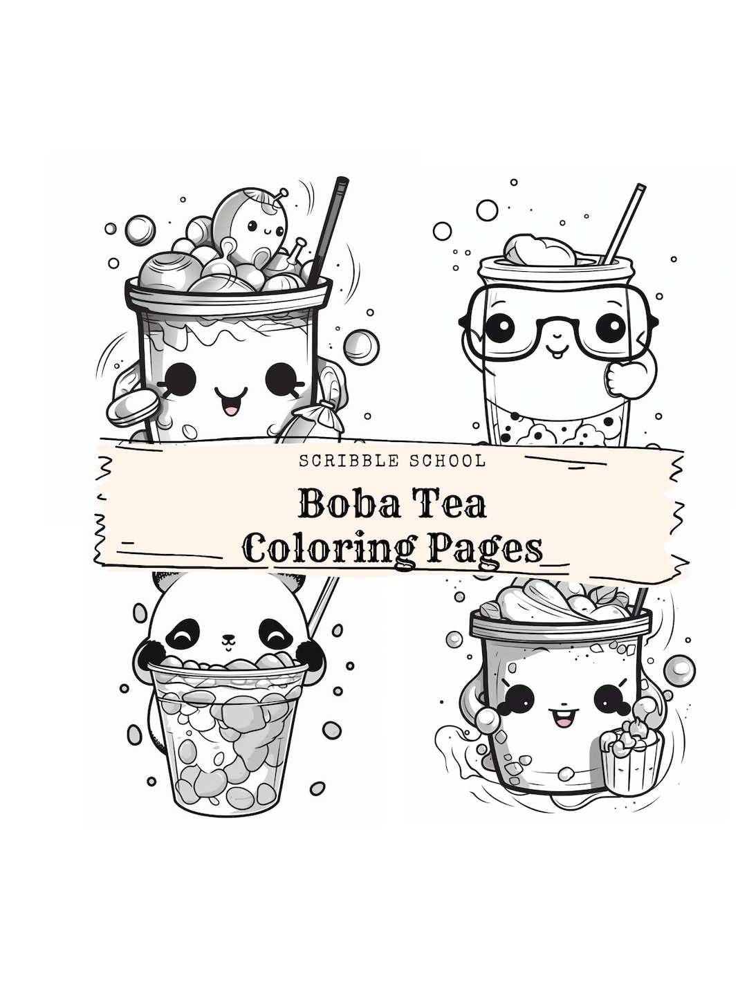 98 Boba Tea Coloring Pages Printable 14