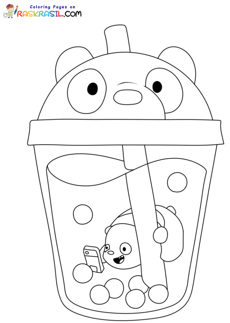 98 Boba Tea Coloring Pages Printable 18