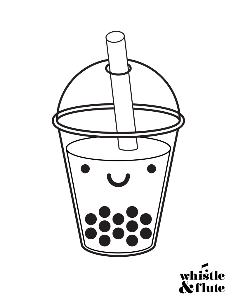 98 Boba Tea Coloring Pages Printable 23