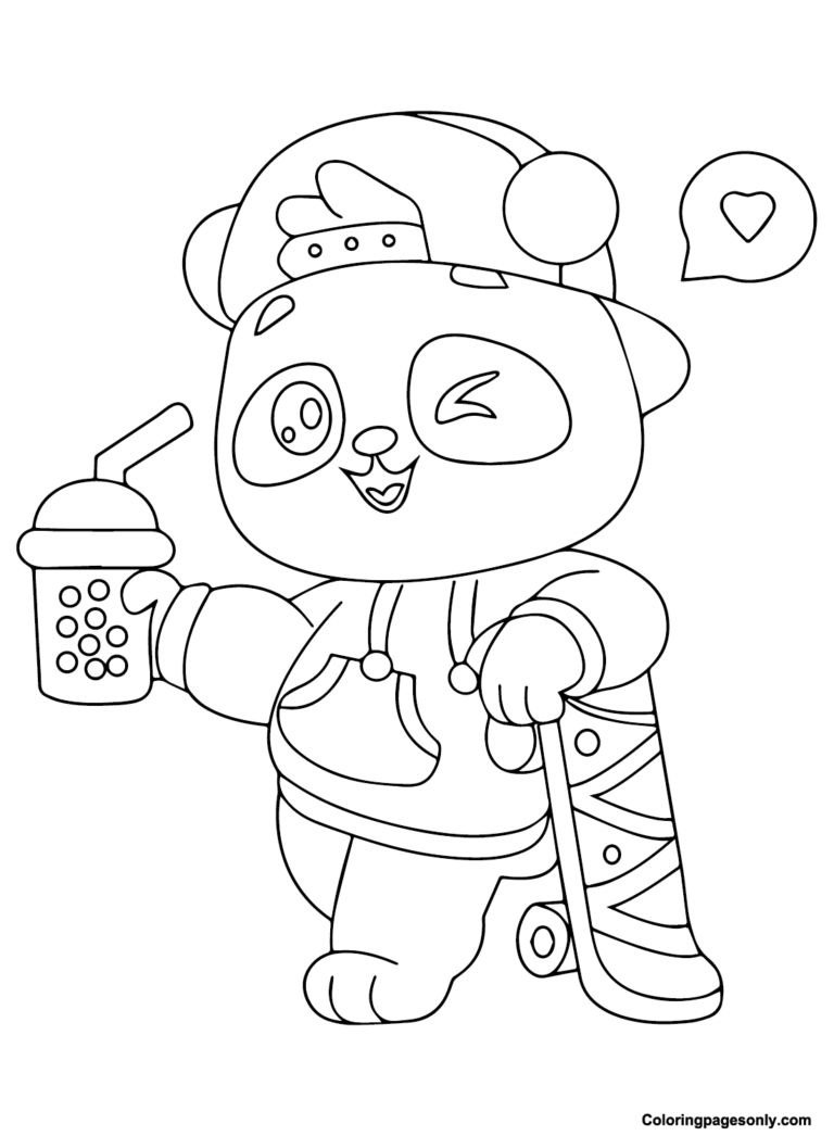 98 Boba Tea Coloring Pages Printable 29