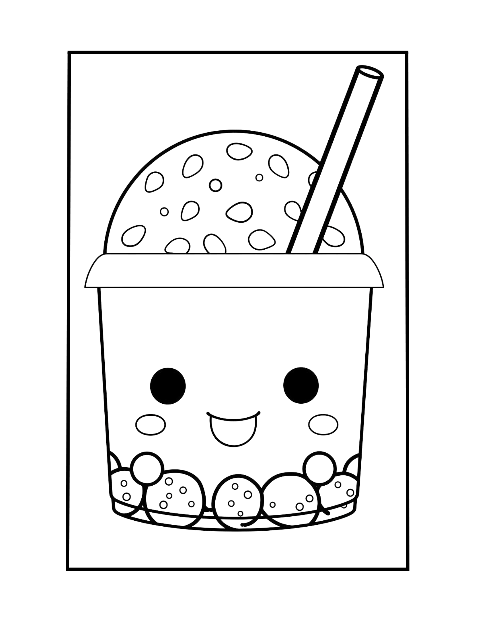 98 Boba Tea Coloring Pages Printable 33