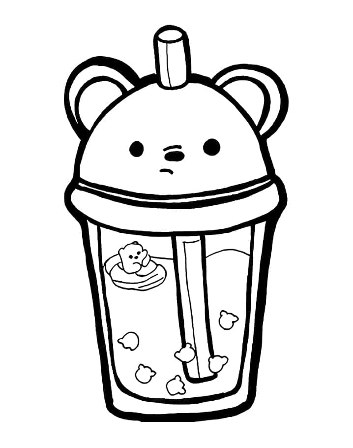 98 Boba Tea Coloring Pages Printable 34